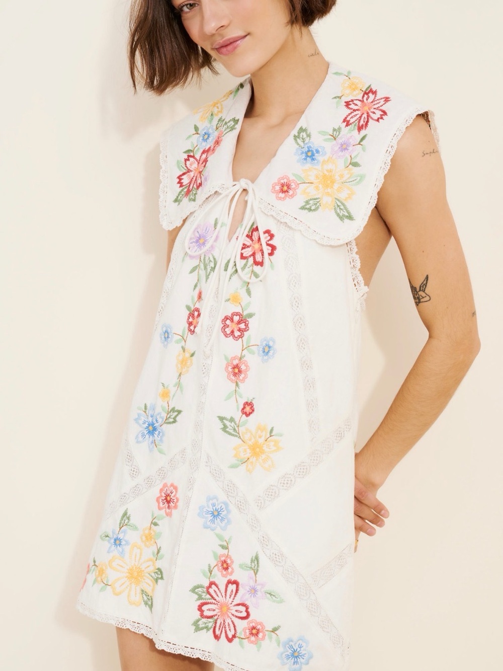 Willow Embroidered Mini Dress - Picture 2 of 4